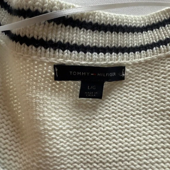 NWT, Tommy Hilfiger Cream Cable Knit Sweater Dress - Picture 2 of 4
